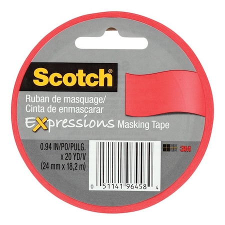 Scotch Scotch Expressions .94 in. W X 20 yd L Red Low Strength Masking Tape 1 pk 3437-PRD-ESF